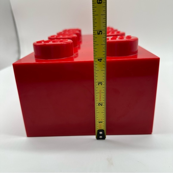 Lego Brick Large Red Storage Box w/ Drawer 12.5" x 6" x 4.75 " Tall - Picture 8 of 11